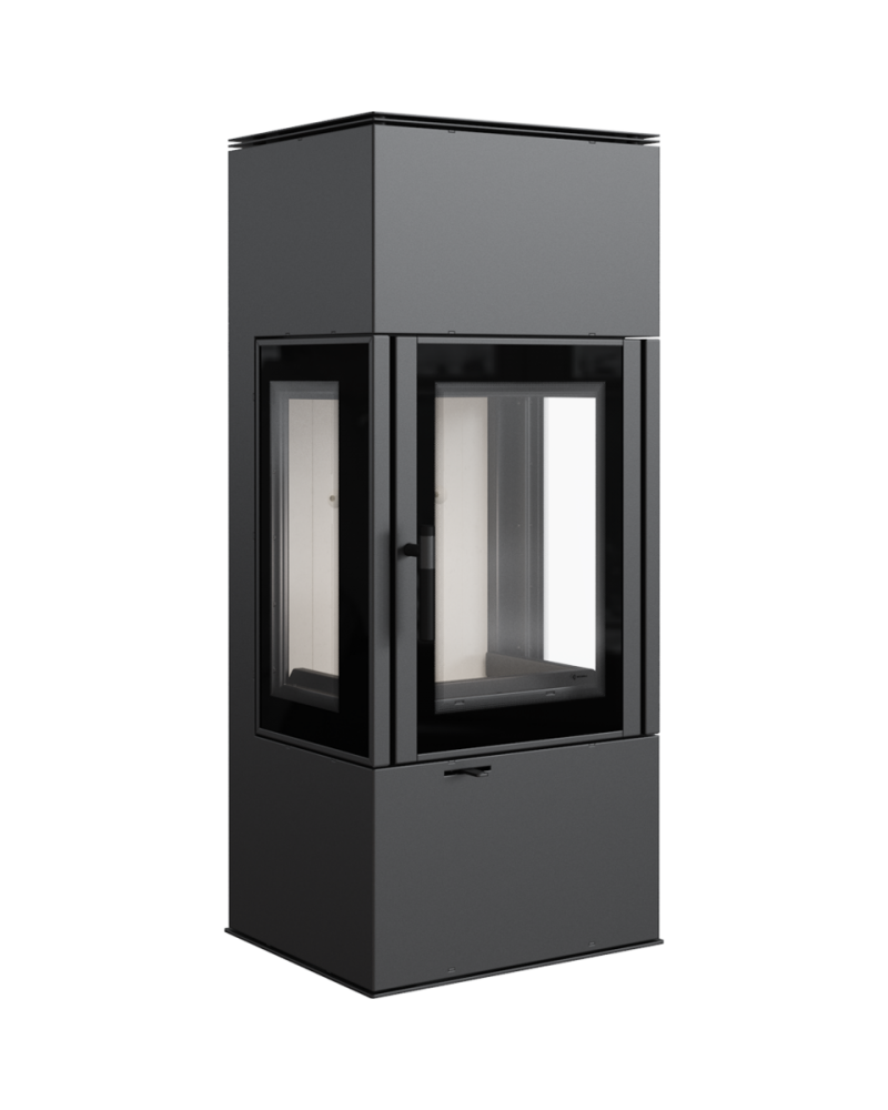 Kratki Thor 8 VIEW s trojstranným presklením - krbové kachle