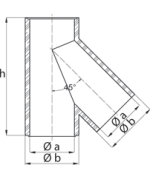 Šamotová rúra zaustenie 45° priemer Φ160 mm P-D Refractories CZ