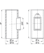Šamotová rúra s čistiacim otvorom priemer Φ180 mm P-D Refractories CZ