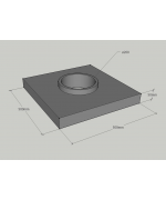 Betónová komínová doska ø200  500x500x50