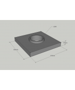 Betónová komínová doska ø200  500x500x50