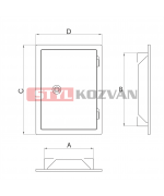 Komínové dvierka 140x270 biele