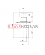 Ukončenie horné ø60/100 mm nerez kondenz - 250 mm