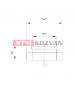 Ukončenie horné s podstavou ø60/100 mm nerez kondenz - 250 mm