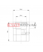 Rúra s odtokom kondenzu ø100/150 mm nerez kondenz