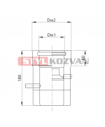 Rúra s meracím otvorom ø100/150 mm nerez kondenz