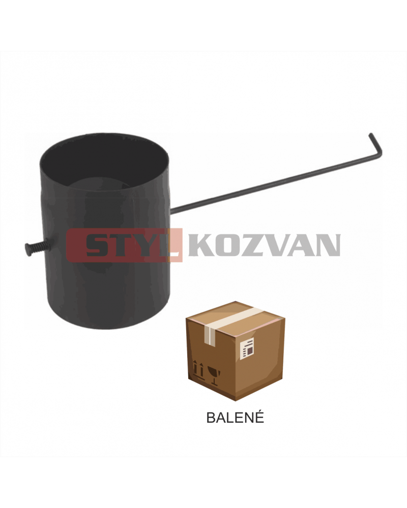 Klapka s dlhým tiahlom ø120 mm čierna