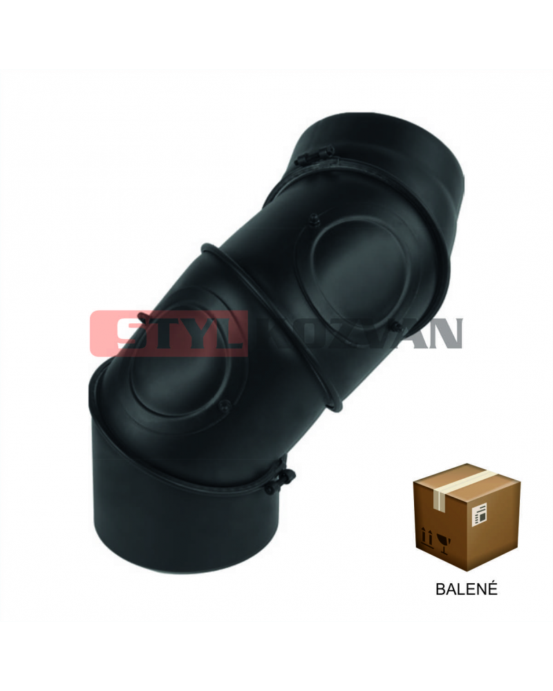 Koleno UNI ø120 mm - dymovod hrúbka 2mm