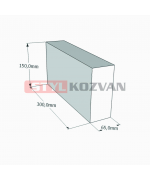 Šamotová tehla 300x150x65