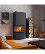 Kratki SIMPLE M/S 8 BS ľavé presklenie - krbové kachle