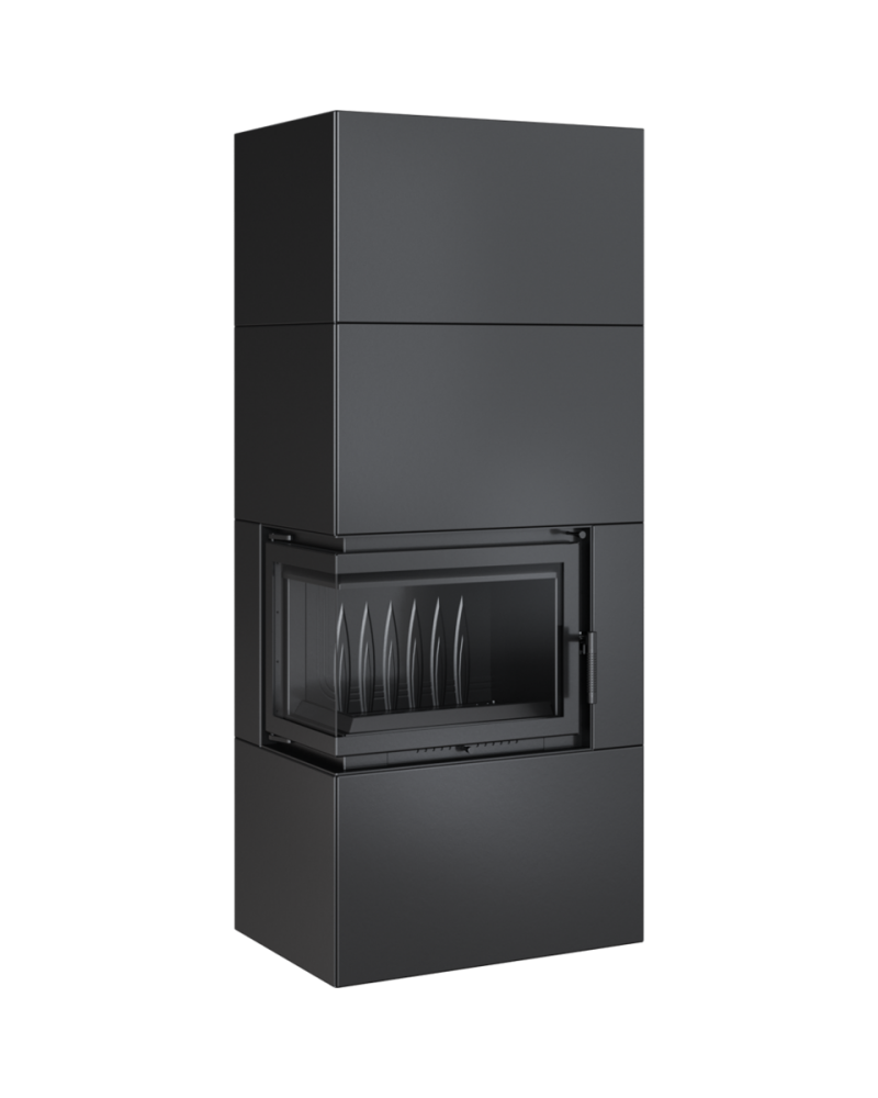 Kratki SIMPLE M/S 8 BS ľavé presklenie - krbové kachle