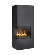 Kratki SIMPLE M/S 8 BS ľavé presklenie - krbové kachle