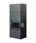 Kratki SIMPLE 8 BS pravé presklenie s obstavbou - designový krb