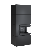 Kratki SIMPLE 8 BS pravé presklenie s obstavbou - designový krb