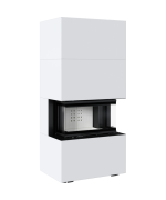 Kratki NBC 7 s obstavbou HOME EASY BOX, biela - designový krb