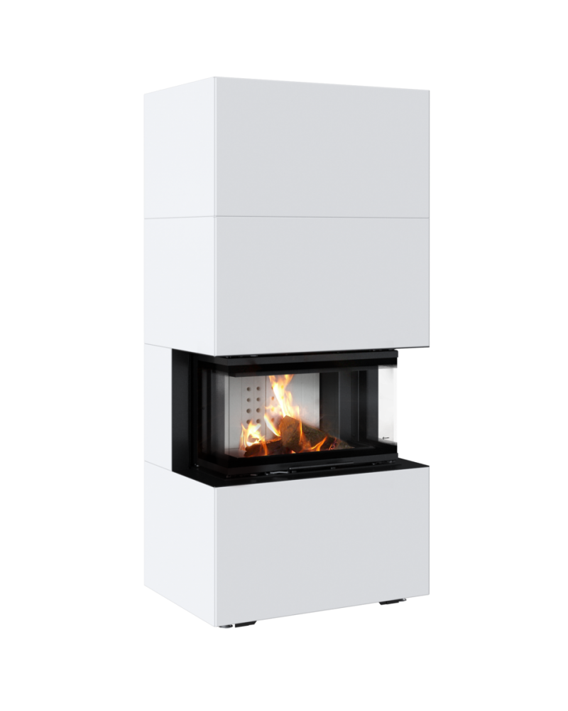 Kratki NBC 7 s obstavbou HOME EASY BOX, biela - designový krb