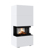 Kratki NBC 7 s obstavbou HOME EASY BOX, biela - designový krb