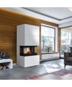 Kratki NBC 7 s obstavbou HOME EASY BOX, biela - designový krb