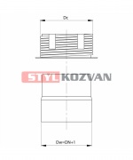 Komínový prechod DN150/DC180