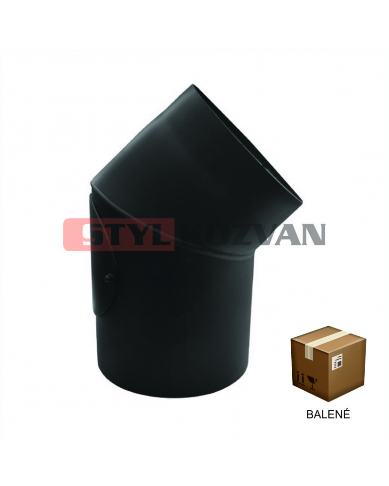 Koleno 45° pevné s revíznym otvorom ø150 mm - dymovod hrúbka 2mm