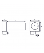 Distribučný box s 2 vývodmi 2x63 mm/125 mm