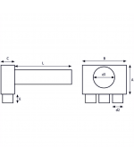 Distribučný box s 3 vývodmi 2x75 mm/125 mm