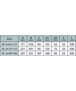 Distribučný box s 3 vývodmi 2x75 mm/125 mm