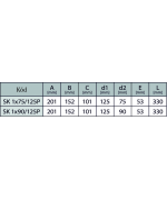 Distribučný box ZN 1x90/125 priamy