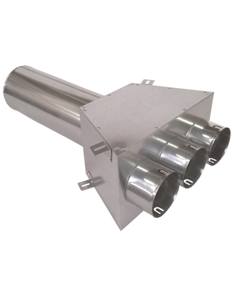 Distribučný box s 3 vývodmi 3x63 mm/125 mm - priamy