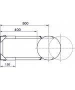 Prestaviteľná objímka 400-500 ø180 mm nerez