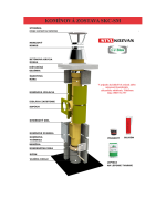 CJ Blok Dvojkomín s dvoma vetracími šachtami výška 5,97m/uhol 90°/priemer Ø200/Ø200mm - Komínový systém SKC-CM UNIWERSAL