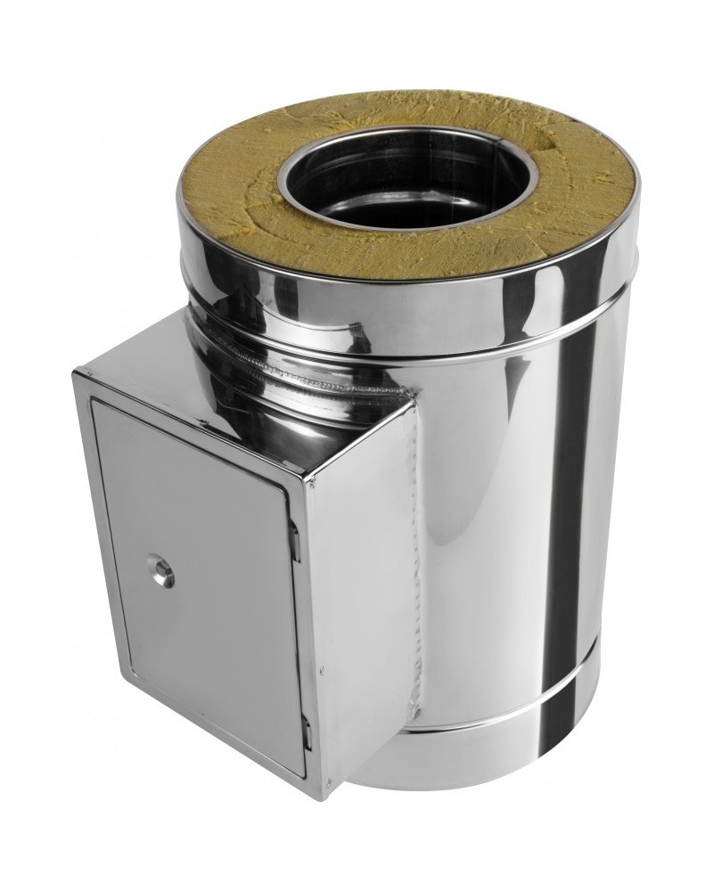 Dvierkový diel ø130 mm nerez s dvierkami 140x210