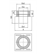 Päta nadstavca ø130 mm nerez