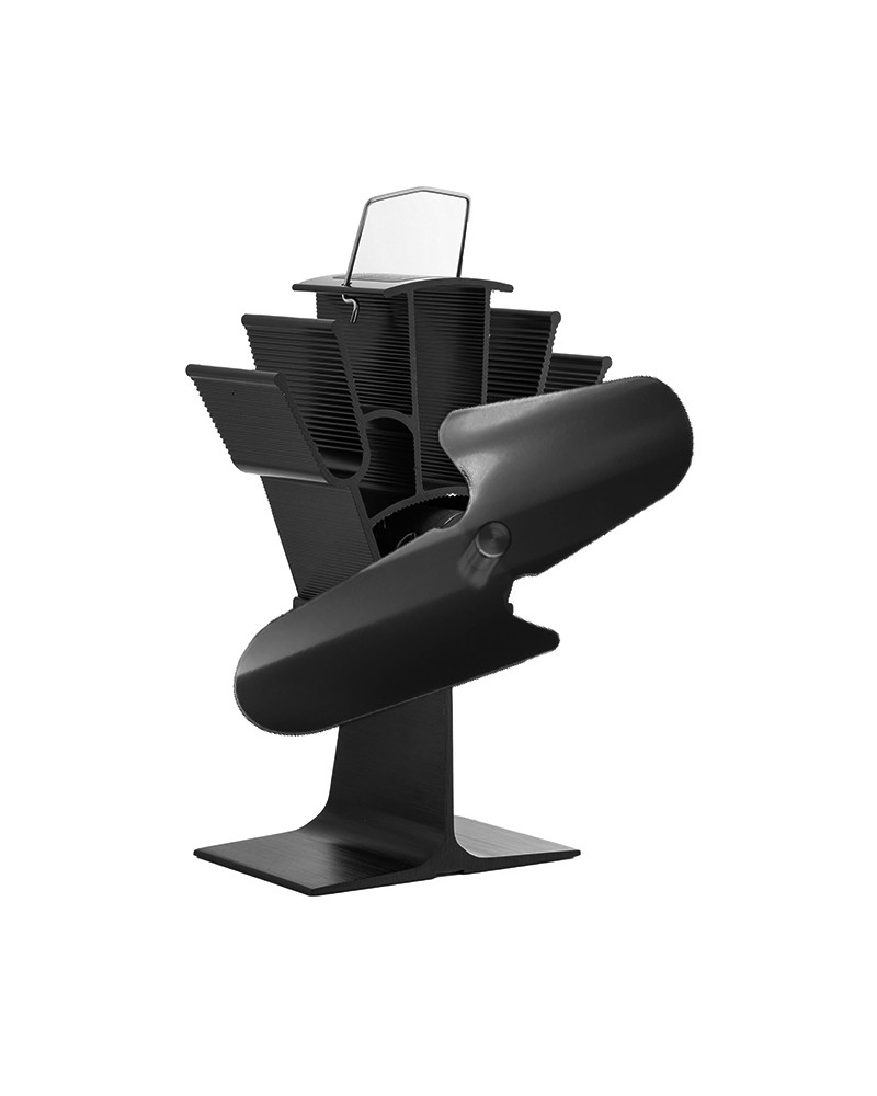 Ventilátor krbový dvojlopatkový čierny