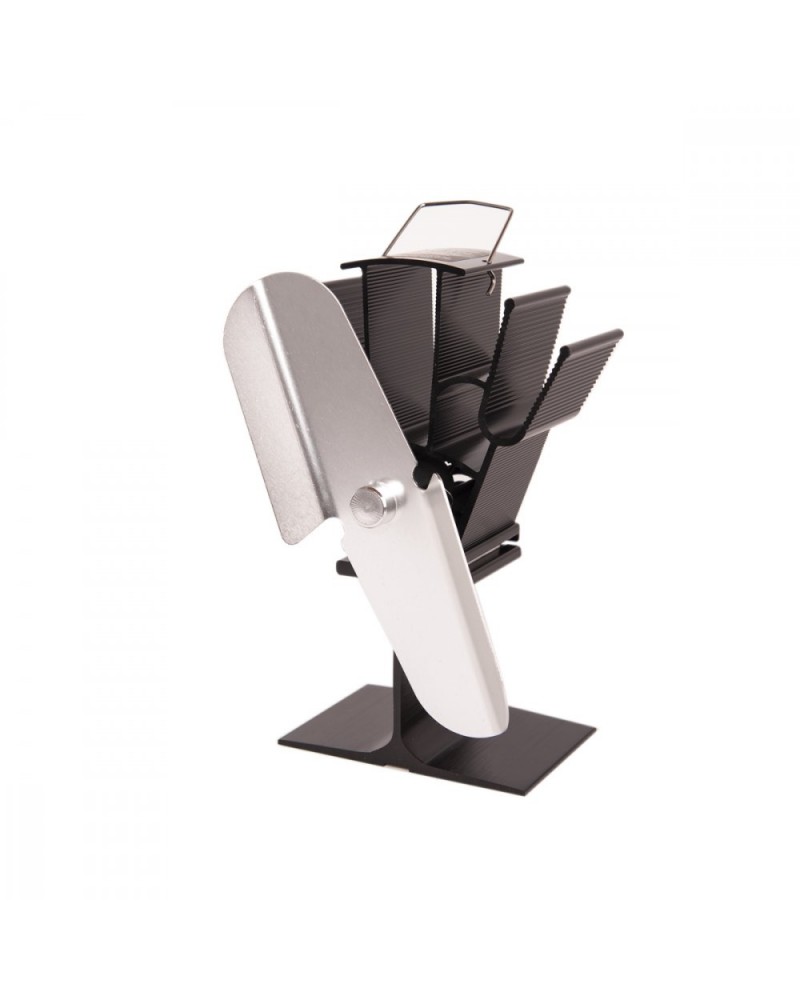 Ventilátor krbový dvojlopatkový strieborný