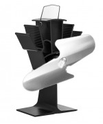 Ventilátor krbový dvojlopatkový strieborný
