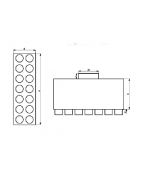 Rozdeľovací box s 14 vývodmi priamy 14x75 mm/160 mm