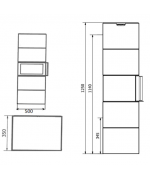 Norsk Kleber DOMINO 2+2 - mastencová pec