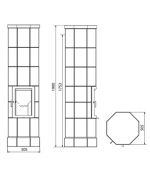 Norsk Kleber Octo 3 - mastencová pec