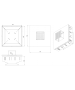 Kratki QUADRUM - ohnisko s grilom