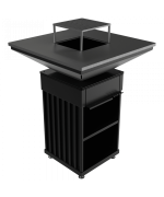 Kratki QUADRUM VERTICAL - ohnisko s grilom