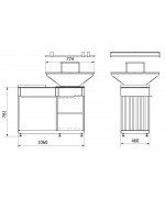 Kratki QUADRUM HORIZONTAL - ohnisko s grilom