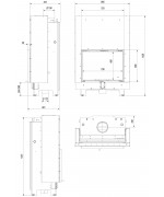Kratki MBA 17 s dochladzovacou špirálou - krbová vložka s teplovodným výmenníkom a výsuvnými dvierkami