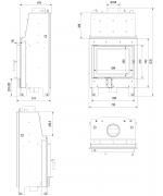 Teplovodná kozubová vložka Kratki - MBZ 13 - gilotyna