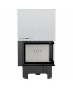 Kratki VN 700/480 pravé presklenie s výsuvným otváraním dvierok - krbová vložka rohová