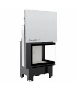 Kratki VN 700/480 pravé presklenie s výsuvným otváraním dvierok - krbová vložka rohová