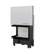 Kratki VN 810/410 ľavé presklenie s výsuvným otváraním dvierok - krbová vložka rohová