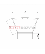 Strieška 300 mm nerez
