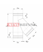 Sopúch 220 / 45° nerez