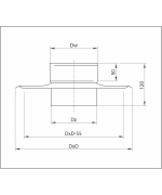 Komínová doska 220 mm nerez
